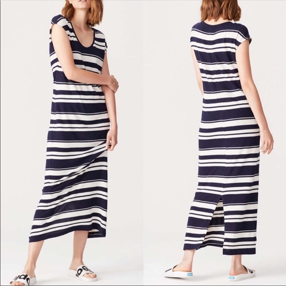 Lou & Grey Dresses & Skirts - Lou & Grey nautical blue striped maxi dress S